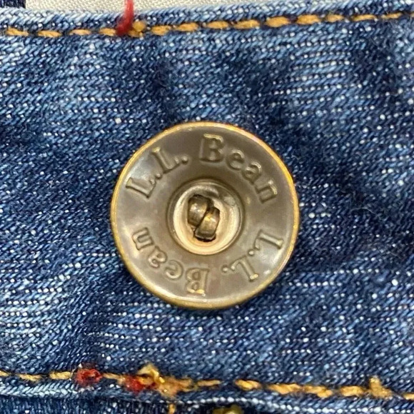 LL Bean Favorite Fit Denim Skirt Size 10 Petite Casual Work Preppy - Picture 9 of 11